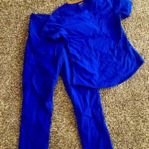 Scrub star scrub set in galaxy blue size small